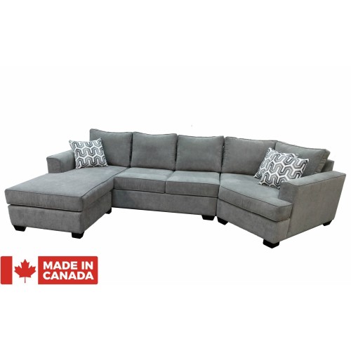 Mission Fabric Sectional with Cuddle Corner